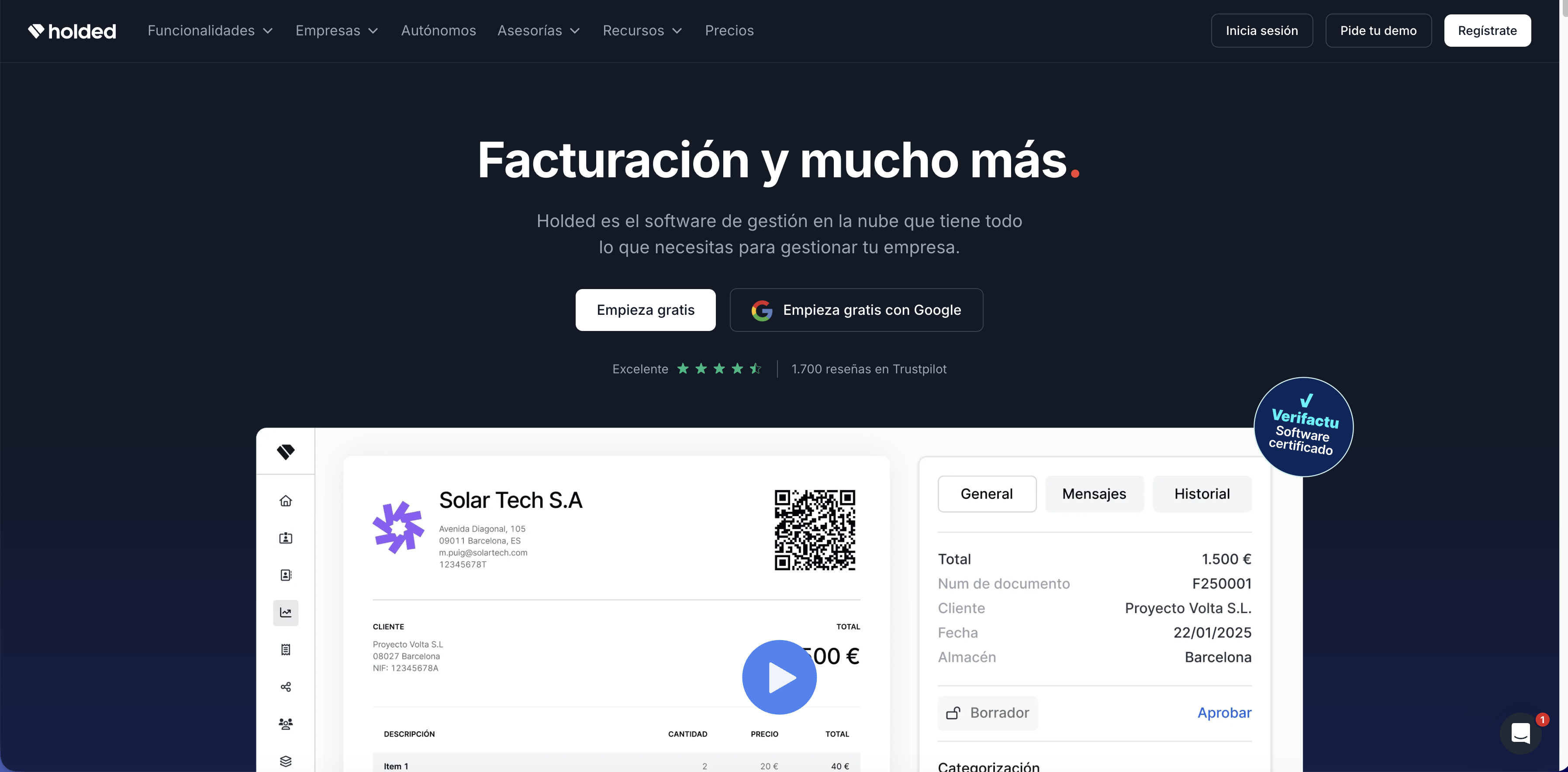 Holded landing page